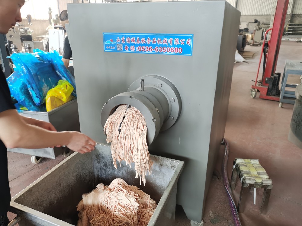凍肉絞肉機(jī)絞顆粒狀誰(shuí)家的效果更好  凍油脂板不打滑不空轉(zhuǎn) 吃料快