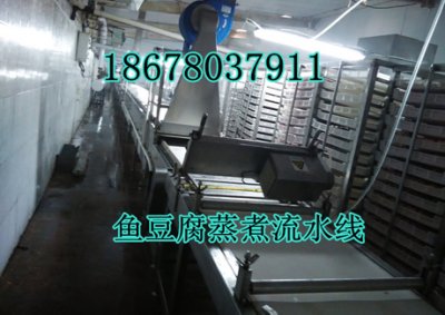 魚(yú)豆腐蒸煮流水線